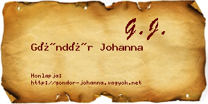 Göndör Johanna névjegykártya